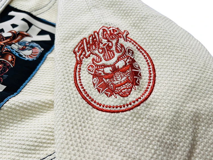 فلوري جودة عالية الكاراتيه دوبوك الكبار موحدة البدلة الجودو الياقة البيضاء كيك بوكسينغ MMA فنون الدفاع عن النفس التدريب الملابس #3