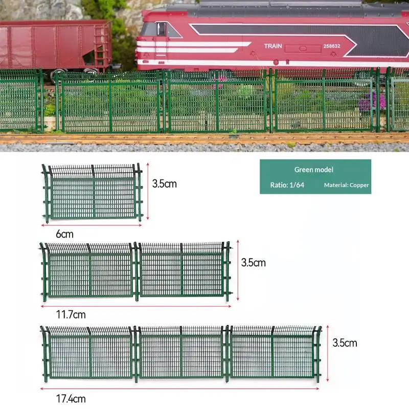 

Miniature Fence Model 1/64 Scale Mini Safety Net Barrier Micro Landscape Fence For DIY Train Layout Diorama Decor Accessories
