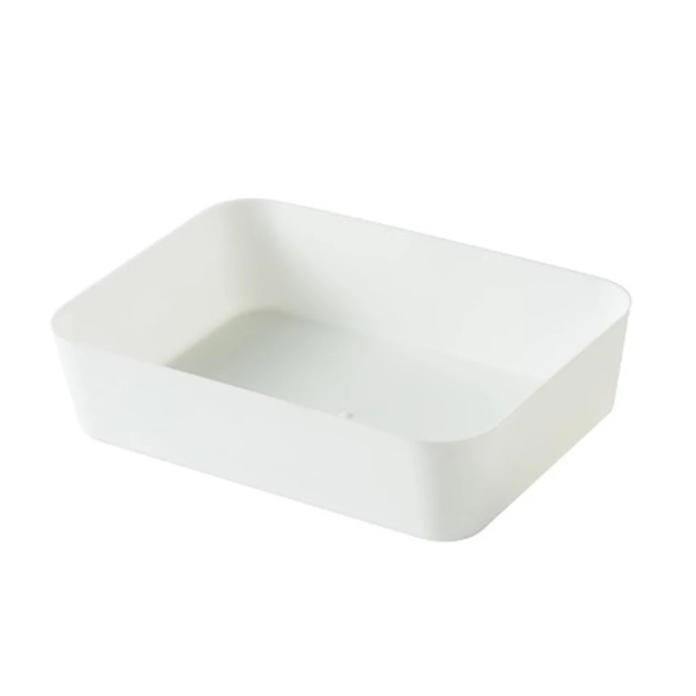 Desk Drawer Organizer Box with Fixed Partitions for Kitchen Utensils Tableware Stationery and Small Daily Use Items