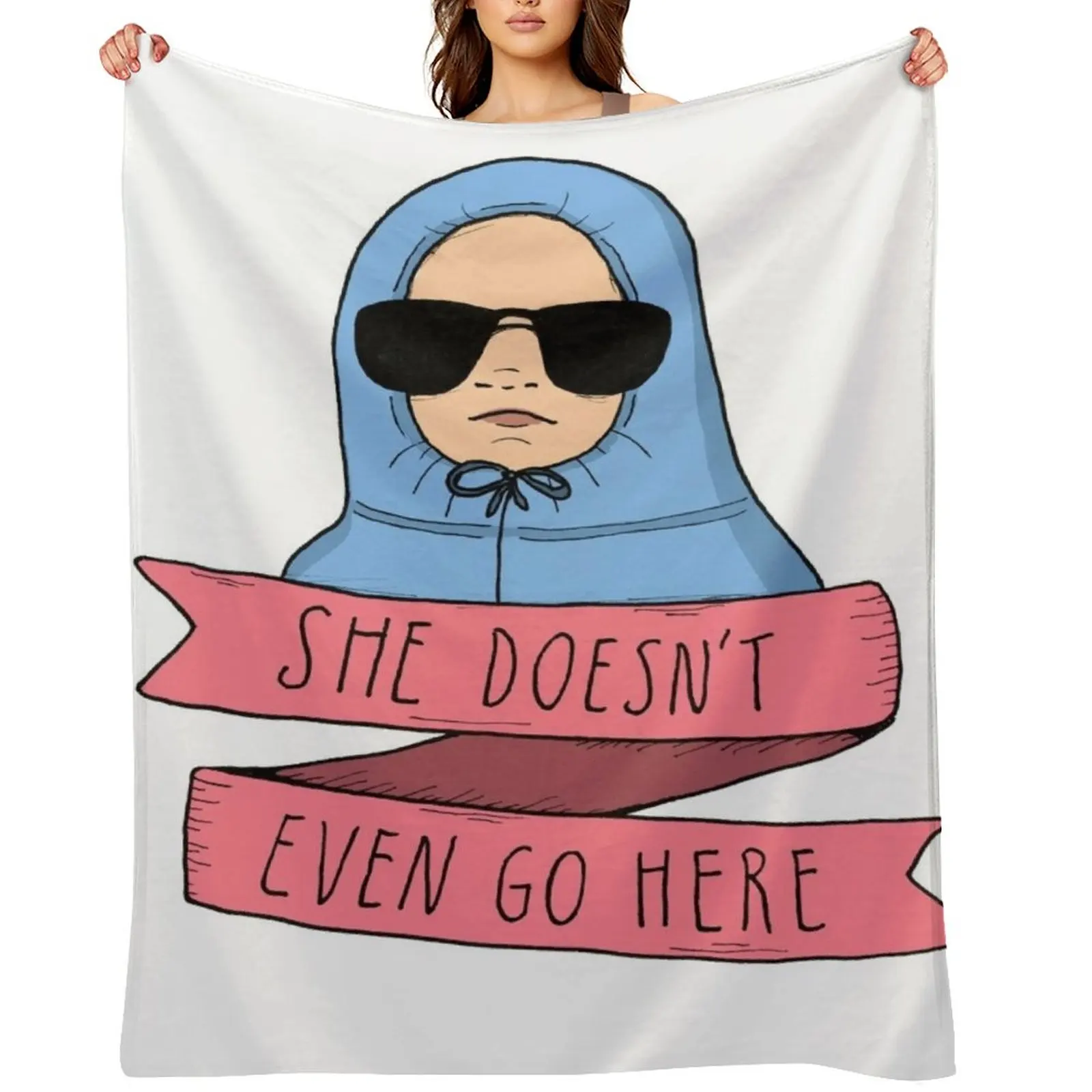 

Mean Girls - She doesn't even go here Throw Blanket Large christmas gifts Retros Cute Blankets