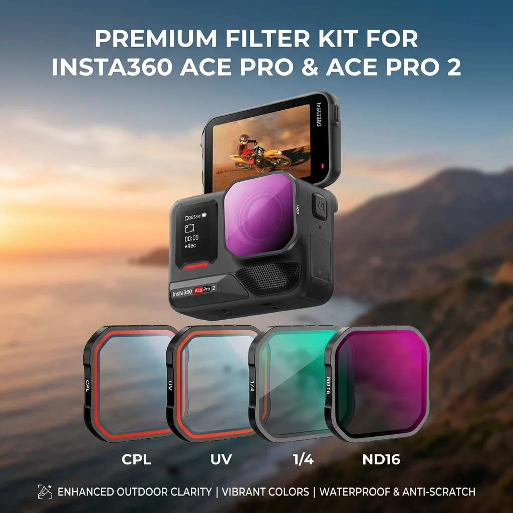 

Lens Filter for Insta360 Ace Pro 1 2 ND16/32/64 Filters Kit UV CPL Neutral Density Lens Quick Release Filter Kits Camera Accesso