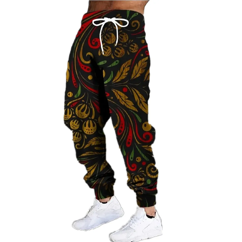 Fashion men's autumn and winter sports pants animal graffiti 3D printed pants neutral street casual sports jogging pants Z0127