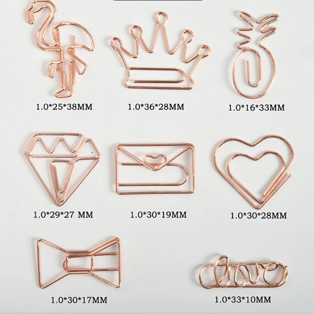 Mini Metal Love Diamond Crown Envelope Paper Clips Photo Tickets Office School Home Document Notes Organization Binder Clips