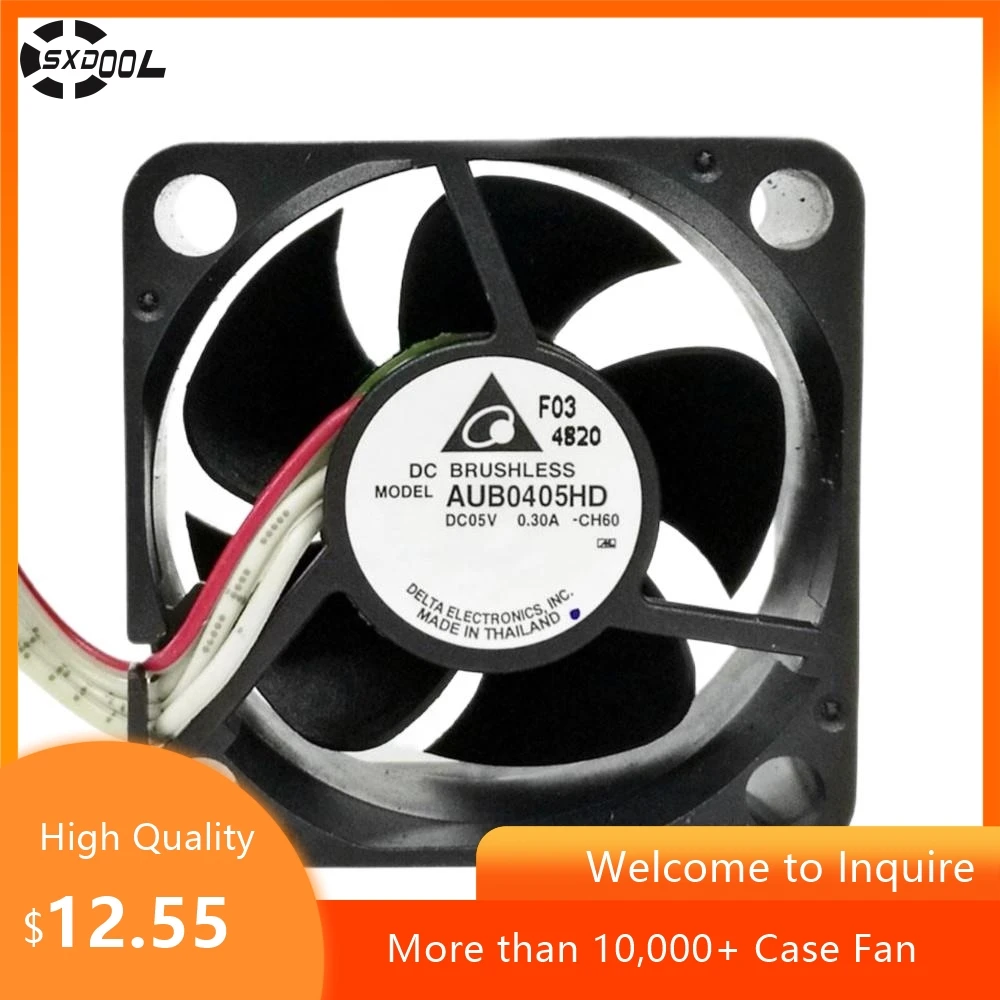 40mm Fan for AUB0405HD 5V Silent 4020 Cooling Fan for Inverter, Server, and Electronics (1-Pack)