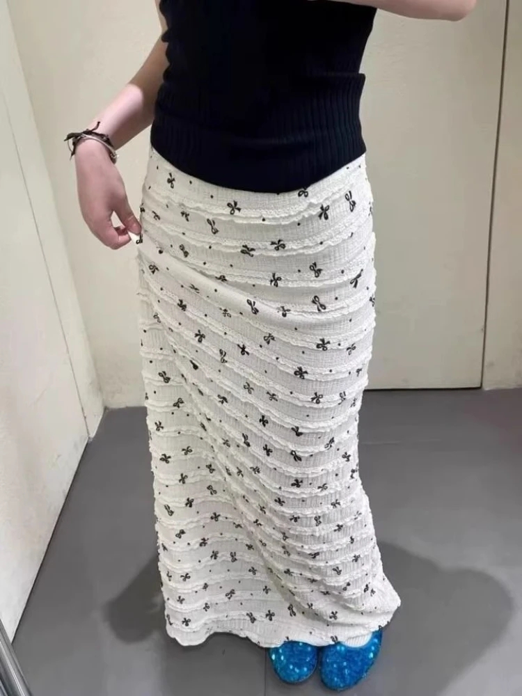 Lange Röcke Frauen Koreanischen Stil Frühling Herbst Süße Mädchen Trendy Chic Alle-spiel Harajuku Urlaub Faldas Mujer Casual Einfache nette