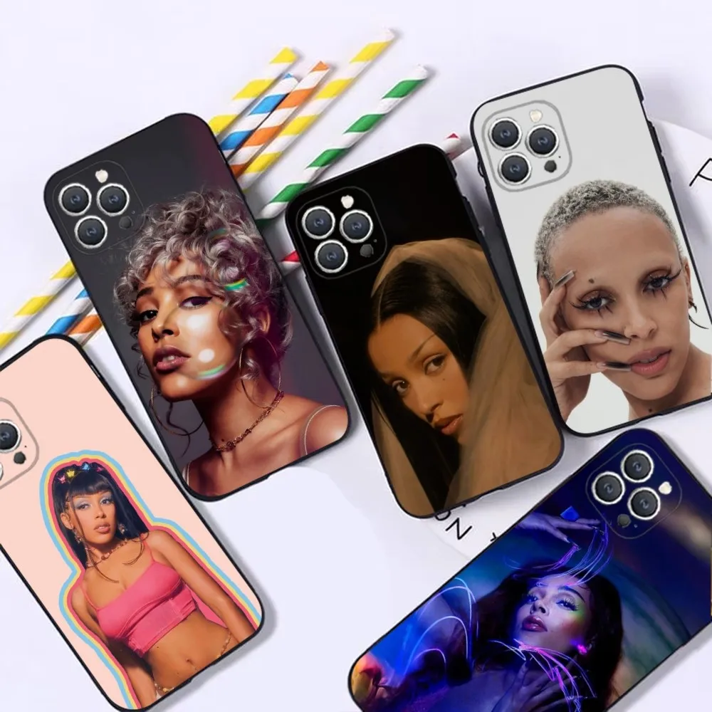 

Singer D-Doja Cat Phone Case For iPhone 16,15,14,13,12,Pro,Max,11,7,8,Plus,XR,XS Max Shockproof Silicone Soft Shell