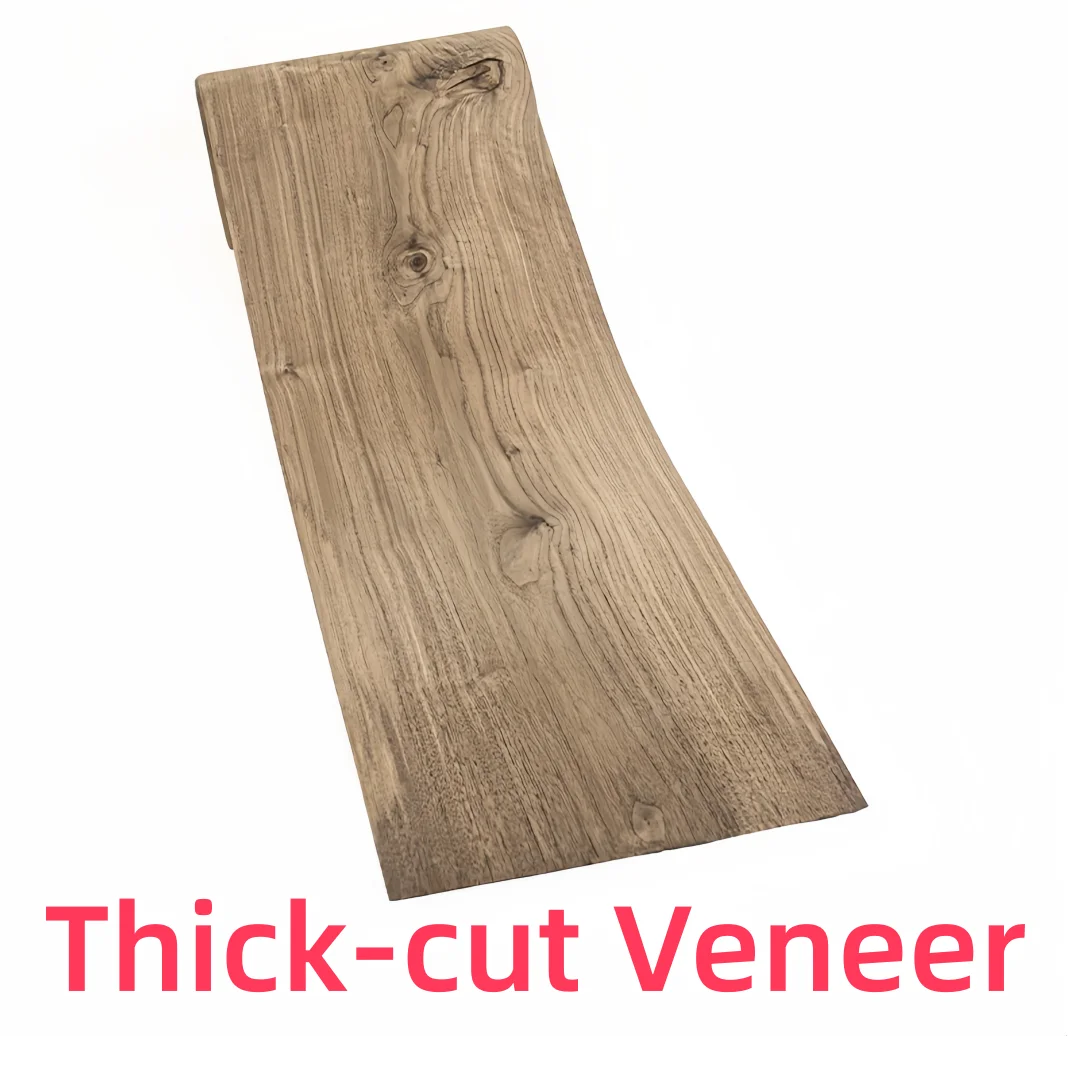 Thick Cut Vintage Natural Knotted Black Walnut Grain Wood Veneer Furniture Trim Wall Paneling DIY Crafts Guitar Surfacing