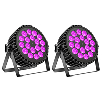 Somspot 2PCS/SET RGB+UV LED Par Lights High Brightness Stage Lighting Effect Sound Control Light for DJ Disco Party Wedding Club