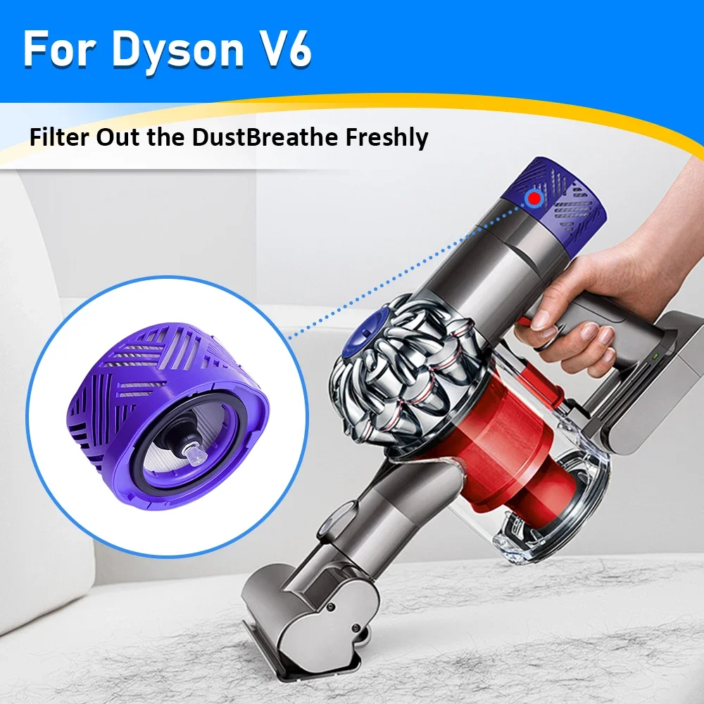 الغطاء الخلفي للمحرك/الغطاء الخلفي/طقم مرشح HEPA لدايسون V6 DC58 DC59 DC62 DC61 DC74 ملحقات المكنسة الكهربائية أجزاء غطاء المحرك