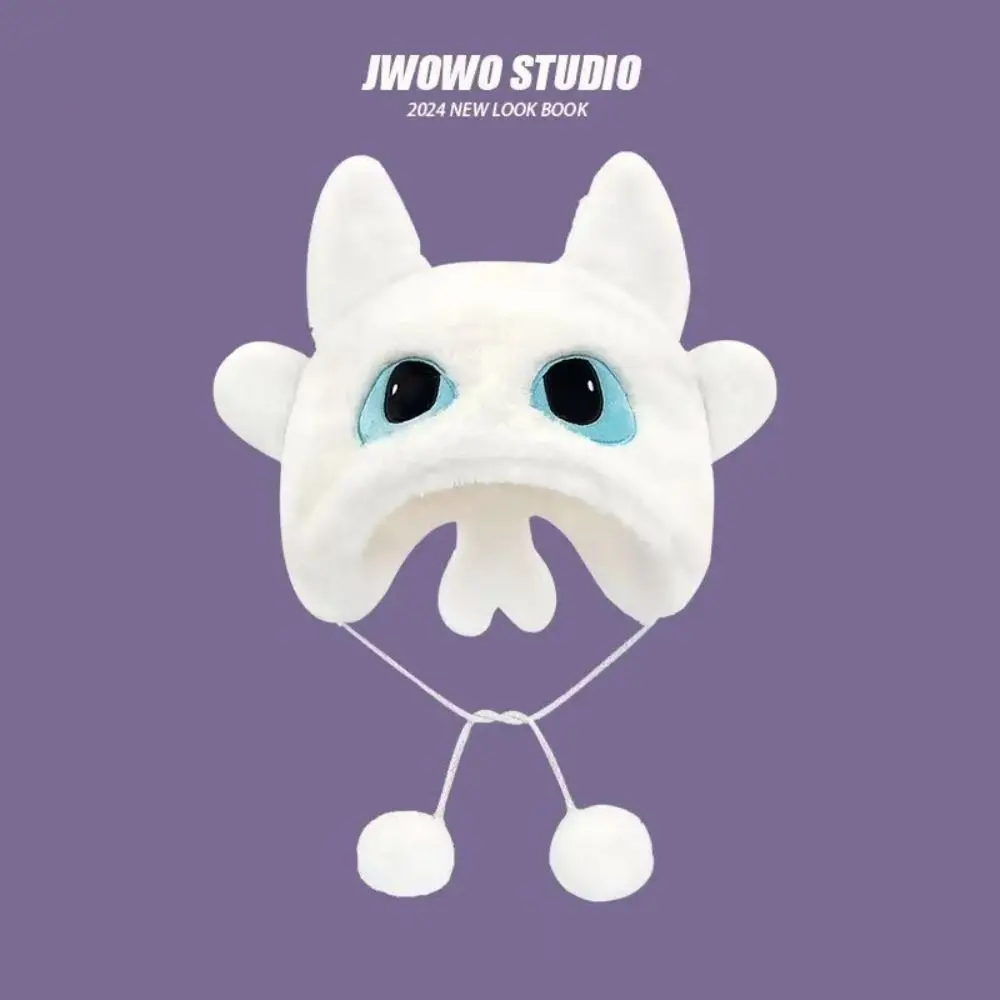 العصرية الكورية أنيمي قبعة بلا أسنان عادية التنين قبعة بلا أسنان في الهواء الطلق حماية الأذن الدافئة الدانتيل متابعة قبعة الشتاء