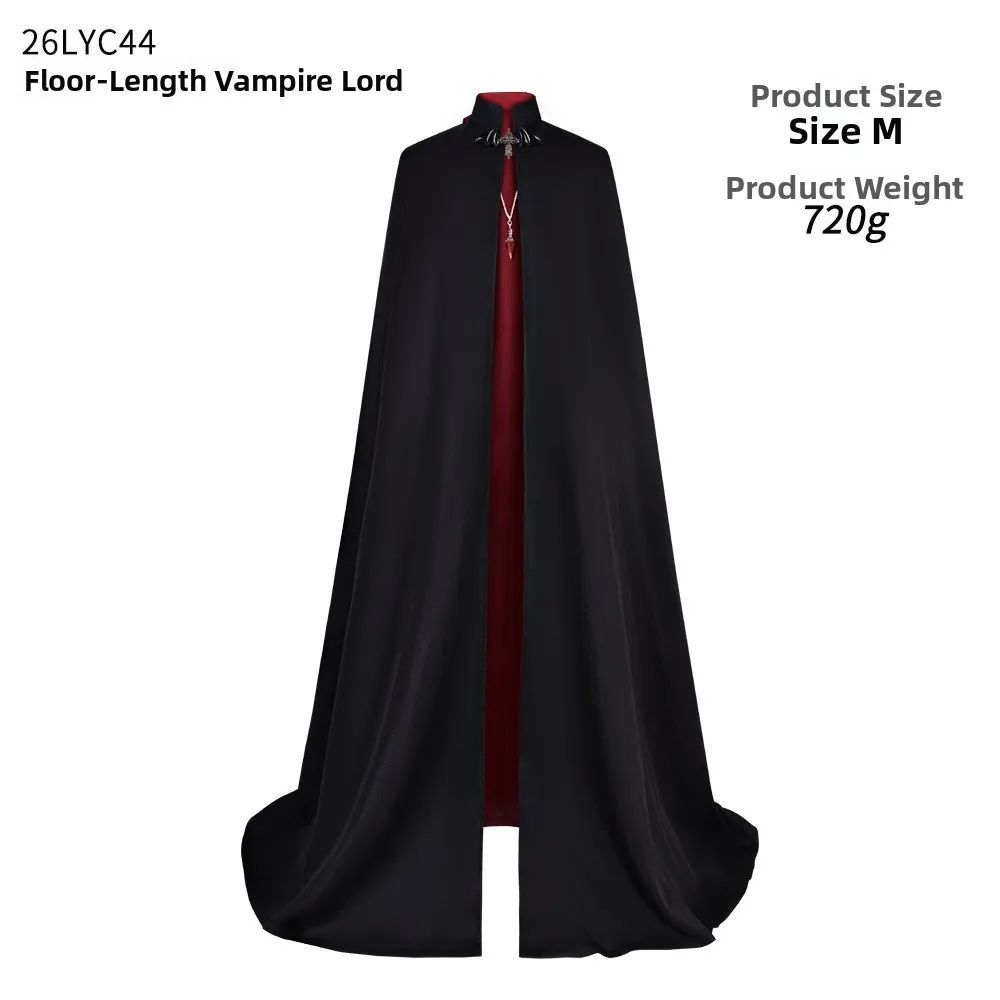 

Dark Medieval Costume Set Floor-Length Robe Halloween Cosplay Ethnic Stage Wear Women's Traditional Clothing