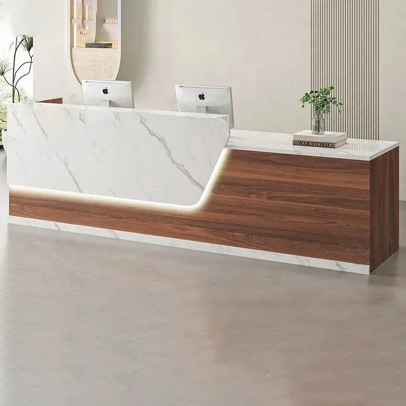 Simple Premium Reception Desk Glamour Modern Business Professional Bar Counter Unique Simple Rezeption Commercial Furniture