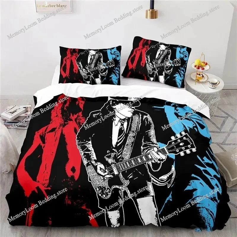 

Ac-Dc Bedding Sets Music Cartoon Duvet Cover Girls Boys Single Twin for Bed Beautiful Holiday Gifts