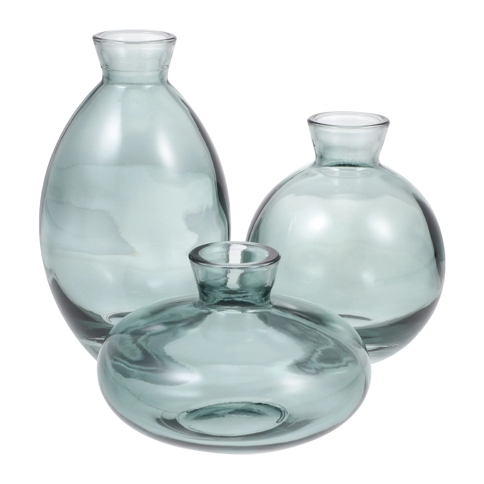 

3Pcs Mini Glass Vases Light Luxury Small Transparent Flower Holders Decorative Home Wedding Centerpiece Arrangement