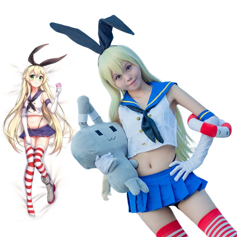 Anime Fleet Collection Kanmusu Shimakaze Cosplay Costumes Girls Sailor Suit For Women Halloween Party Set Uniform