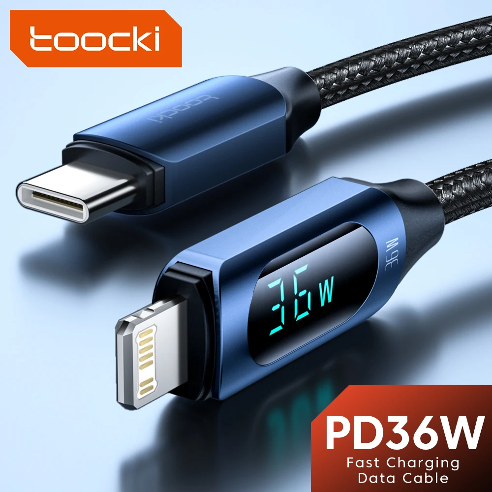 Toocki PD 36W USB Cable Fast Charging Charger Cable For iPhone 14 13 12 11 Pro Max X XS XR 8 7 Plus iPad Data Cord Cables