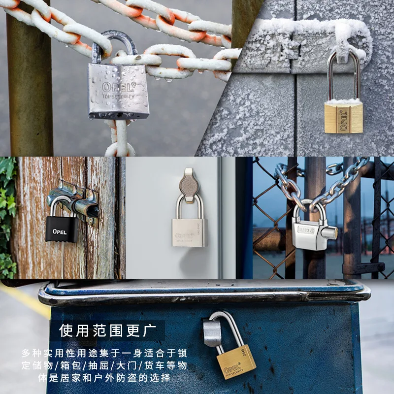 High Quality Padlock with Key, Classic Style Solid Dormitory Door Lock, Anti-theft Warehouse Iron Big  Cabinet Outdoor