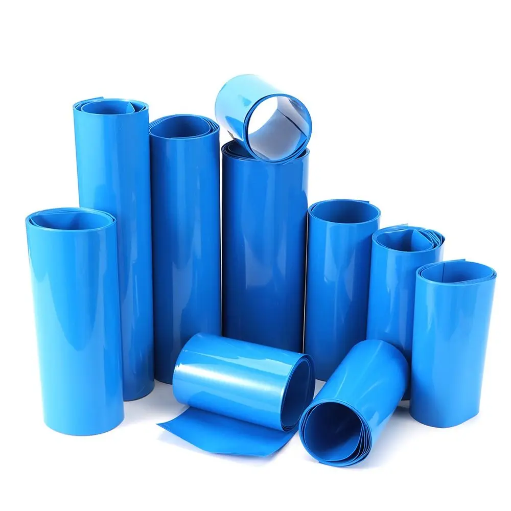 1Meter/Pack Durable Li-ion Wrap Heat Shrink Tube PVC Multi Sizes Shrinkable Film 18650 Battery Pack 70-200mm Width Tape Sleeves