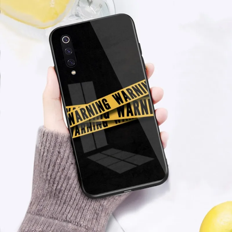 Radioactive Warning Phone Case for Xiaomi 13 12 11T 10 9 Lite Redmi Note 11 10 10S Pro 9 9A 8 PC Glass Phone Cover Funda