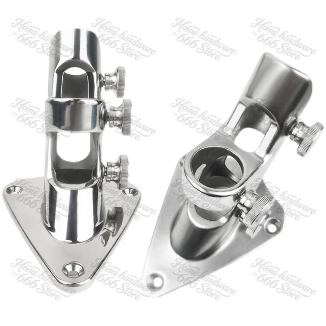 Marine 316 Stainless Steel Flagpole Base Bracket Yacht Base FRP Antenna Base Marine Hardware Yacht Accessories