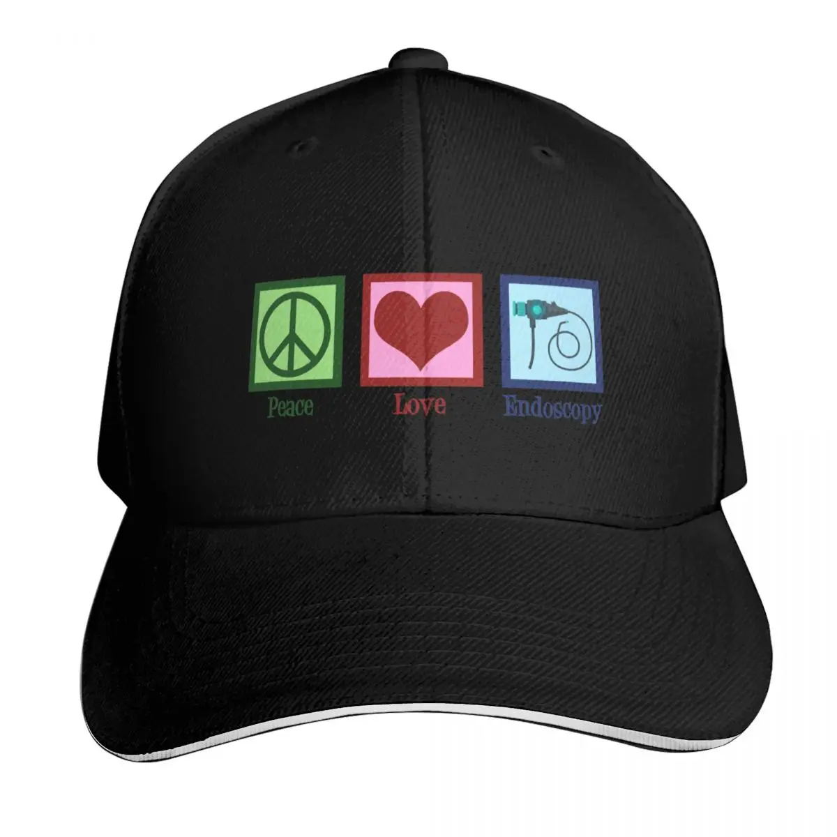 Peace Love Endoscopy Baseball Cap Unique hats Golf Luxury Man Hat |-F-| Male Women's