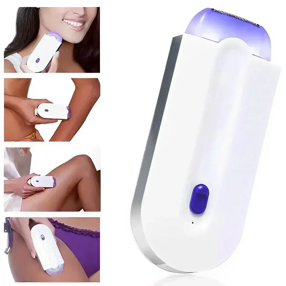 Mini Depilator elétrico recarregável, toque do revestimento, Depilator facial indolor do corpo