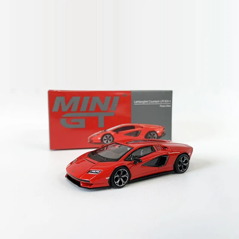 MINIGT 1:64 Model Car Lambor Countach LPI 800 Alloy Sport Vehicle Red #720