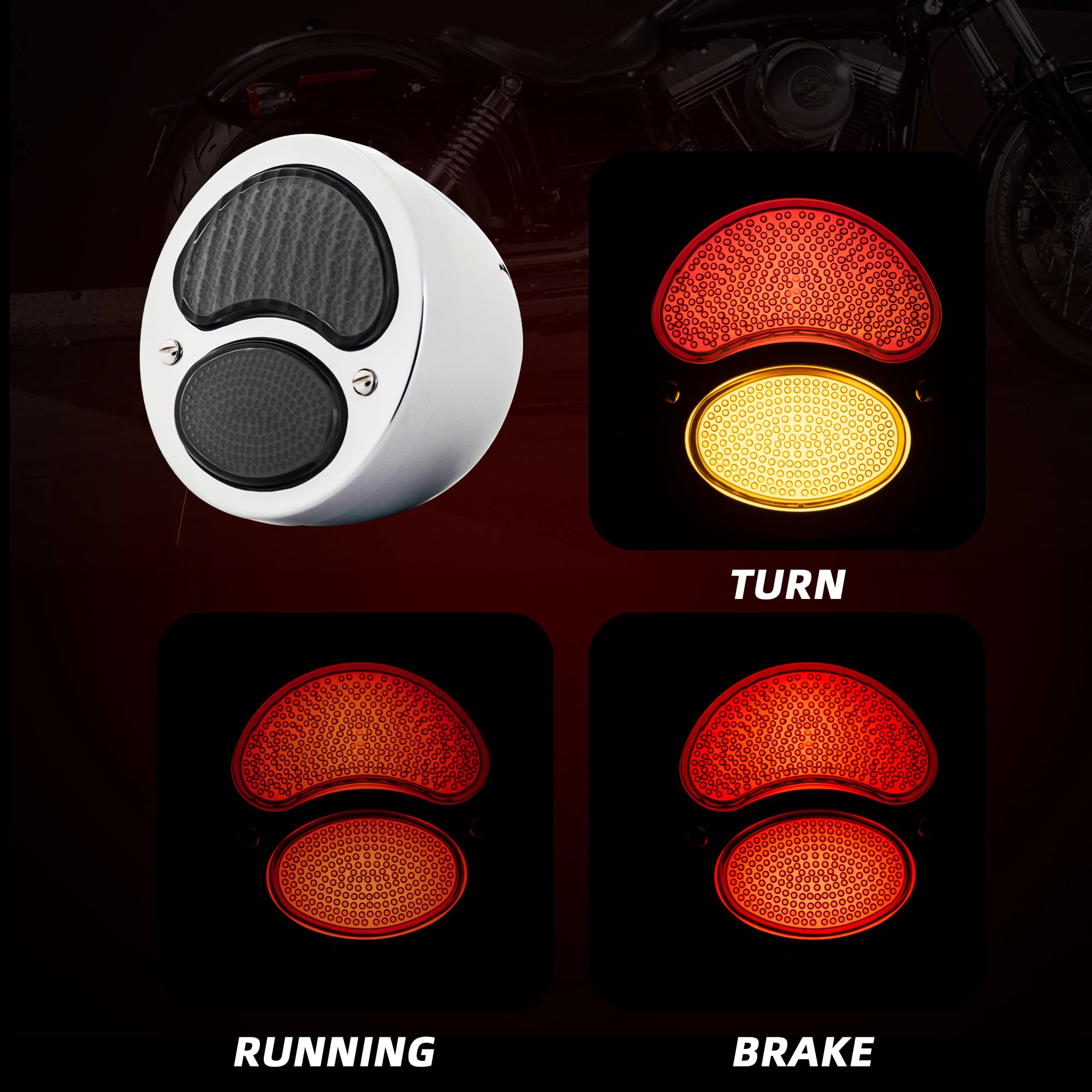 2Pcs Vintage Duolamp LED Tail Light Rear Stop Indicator With Turn Signals&License Plate Lamp For Ford Model A Hot Street Rat Rod