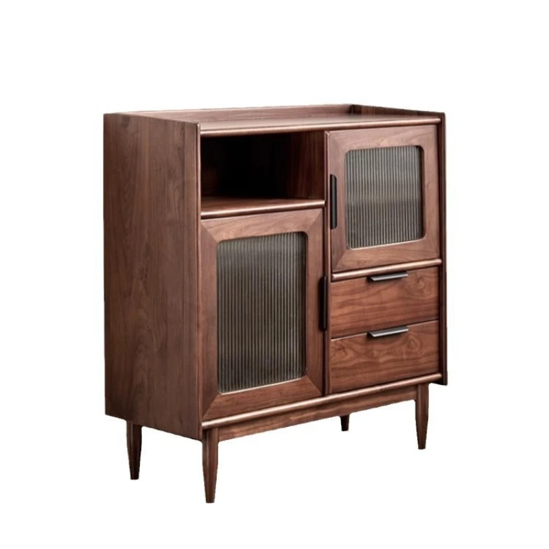 

Solid wood side cabinet small apartment living room kitchen tea storage locker