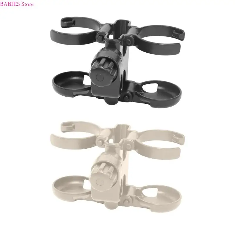 

C9GB Adjustable Strollers Cup Holder Phone Mount Stand 360 Clamp Compact Foldable Bottle Rack for Travel Parents