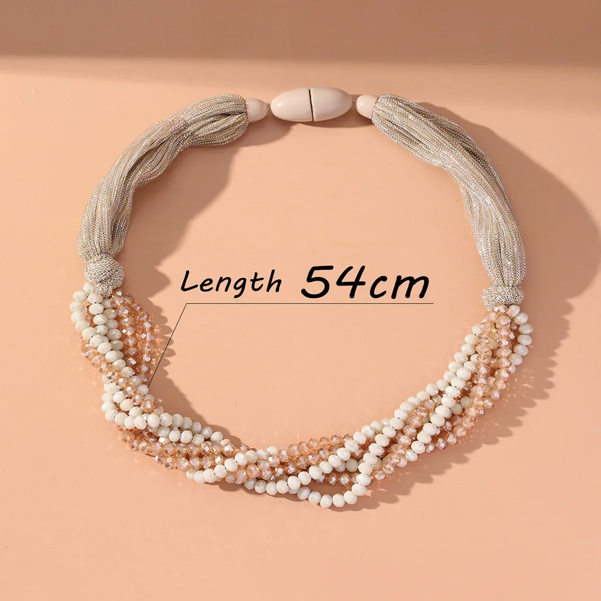 Women\'s Exaggerated Multilayered Acrylic Beaded Necklace Splicing Chokers Classic Korean Fashion Necklaces Trendy Jewelry