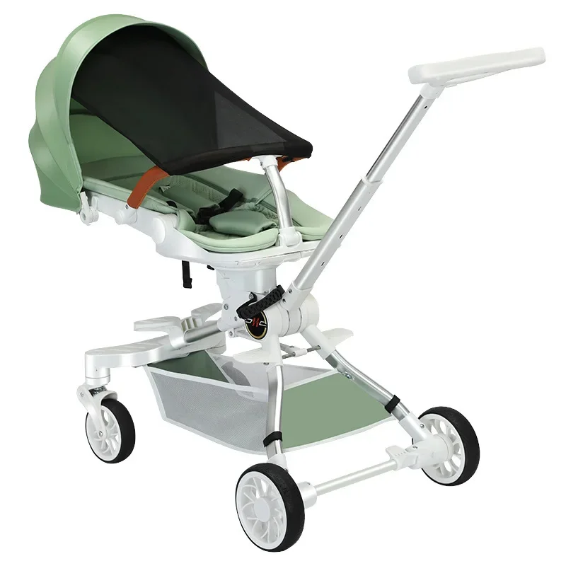 Baby Stroller Can Sit and Lie Down Super Lightweight Foldable Baby Stroller High Landscape Two-way Children's Stroller