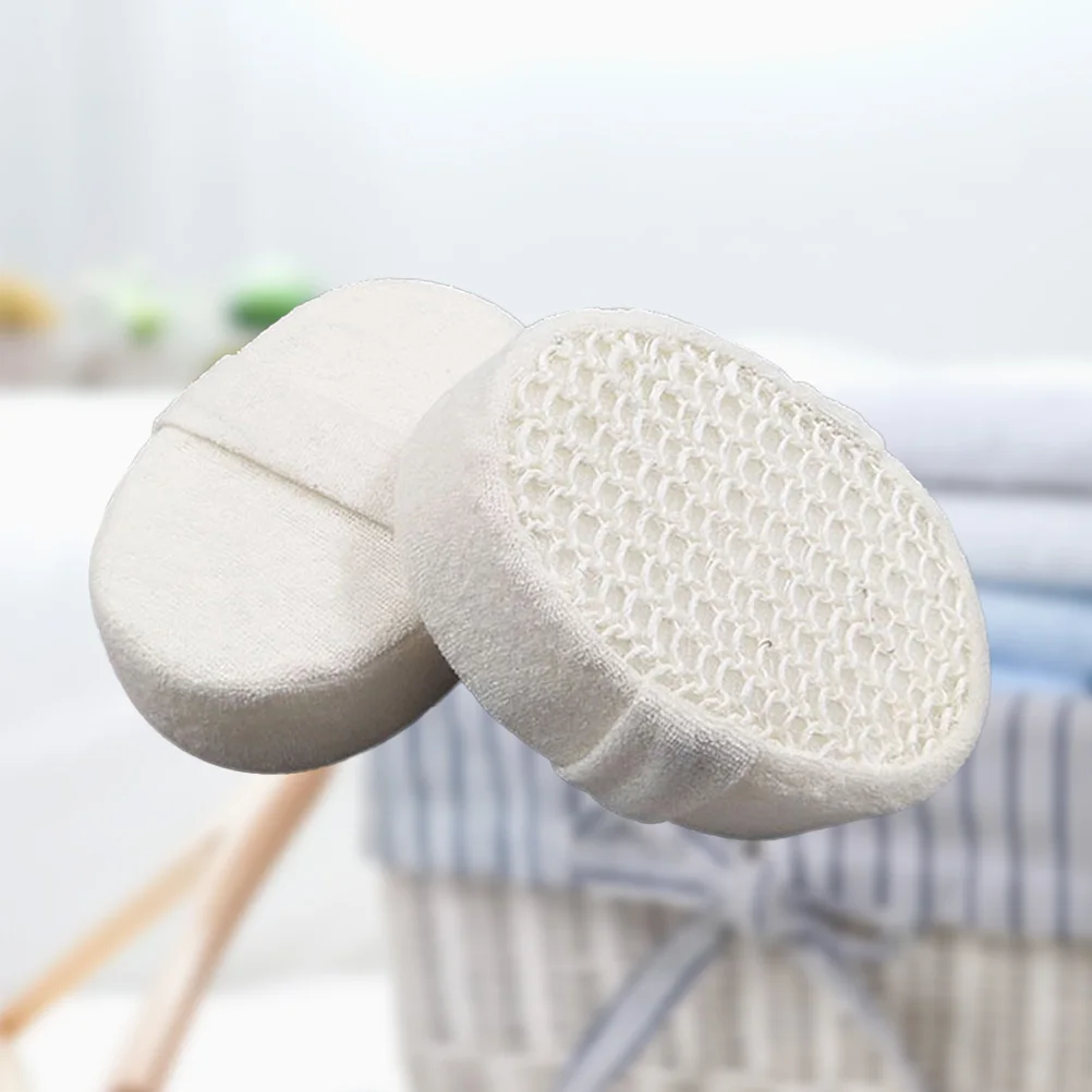

2Pcs Loofah Loofah Sponge Pads Shower Bath Scrubber Exfoliating Pads Natural Non Toxic Skin Care