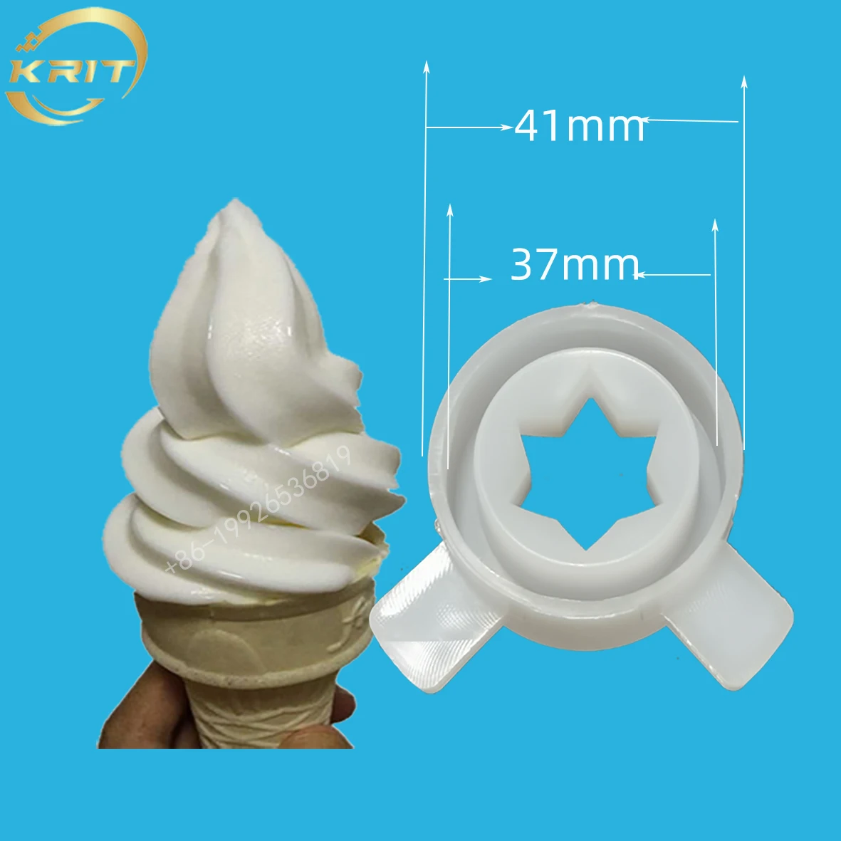 Inner Diameter 37mm Total 7 Pieces Different Nozzles Fantastic Modeling Caps Spare Parts For BQL BINGZHILE Soft Serve Ice Cream