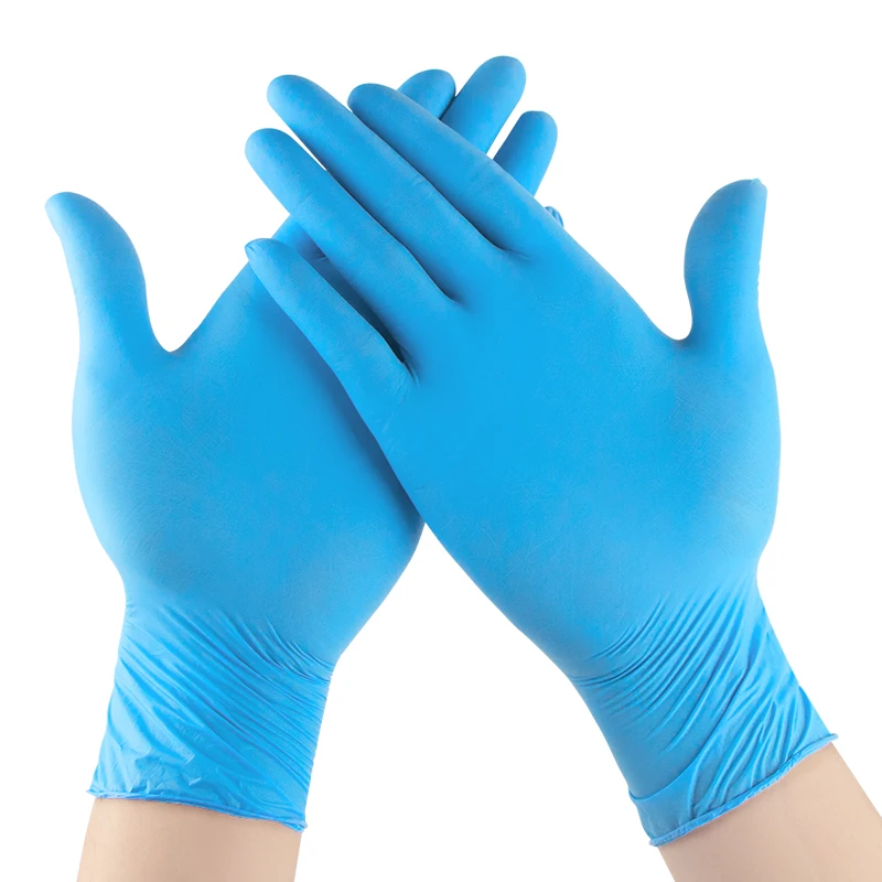 9 inch Nitrile Exam Gloves, Latex-Free & Powder-Free Non-Sterile Food Safe Cleaning Disposable Glove, 100 Pcs