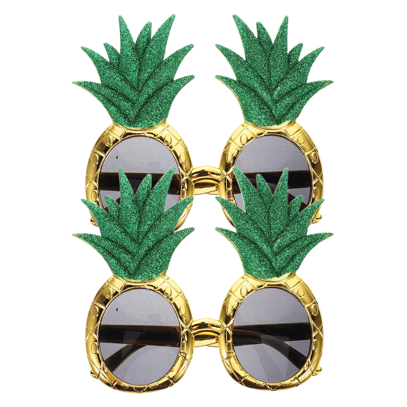 

2Pcs Pineapple Sunglasses Hawaiian Novelty Summer Party Glasses for Beach Luau Birthday Photo Booth Props Photobooth Props Funny
