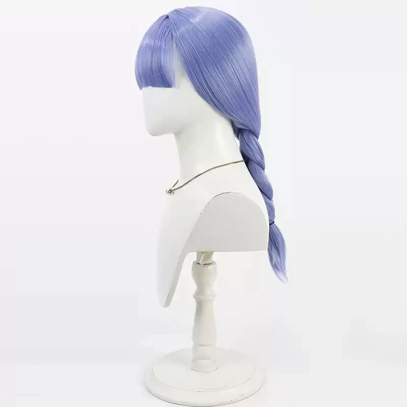 Peruka Cosplay The Hundred Line Moko Mojiro 50CM Niebieskie Włosy Plecione Akademia Ostatniej Obrony Halloween Party dla Kobiet