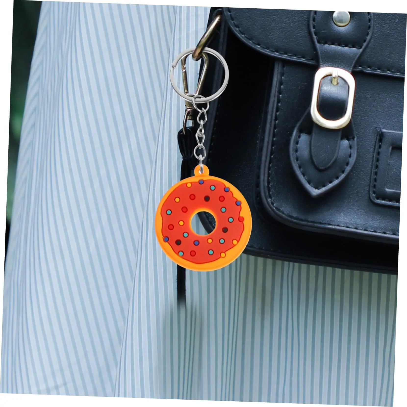 Dessert Keychain Donut Key Rings Car Key Pendant Sweet Donut Theme Party Favors Classroom Prizes Key Chains Kids Toy Gift