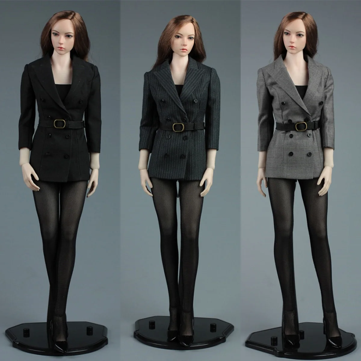 

Dolls AFS A015 1/6 Scale Female Slim Long Business Suit Pantyhose Chest Wrap High Heel Set Fit 12'' Soldier Action Figure