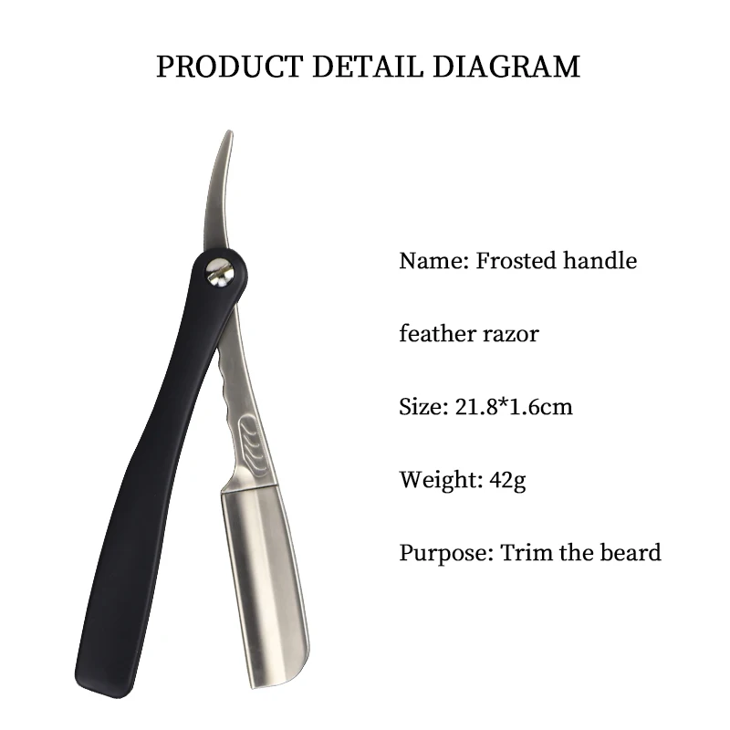 Riron barbeador manual masculino de alta qualidade, depilação dobrável, navalha para lâmina de penas