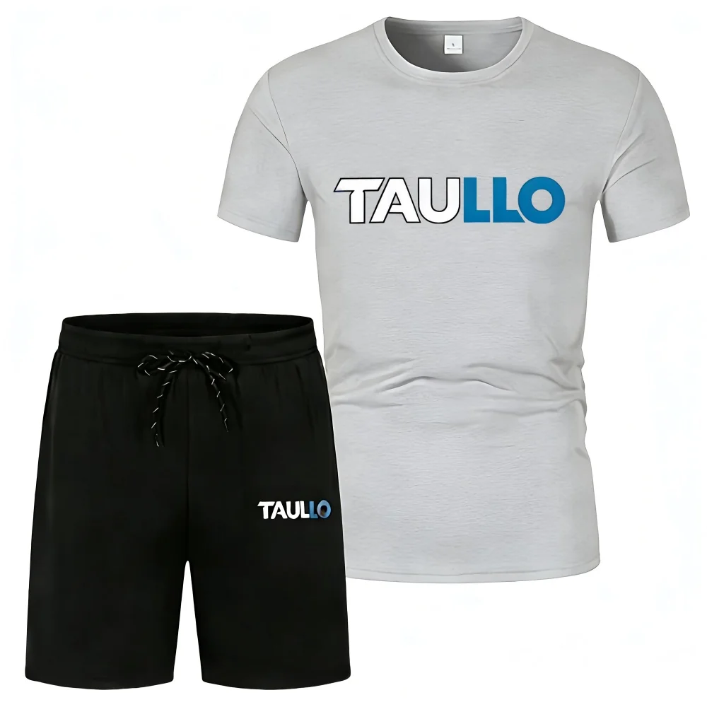 Men's Summer T-Shirt Set, Mesh Breathable, Suitable for Outdoor Sports, Jogging, Lightweight Travel, Stylish Street Style Short- view 6