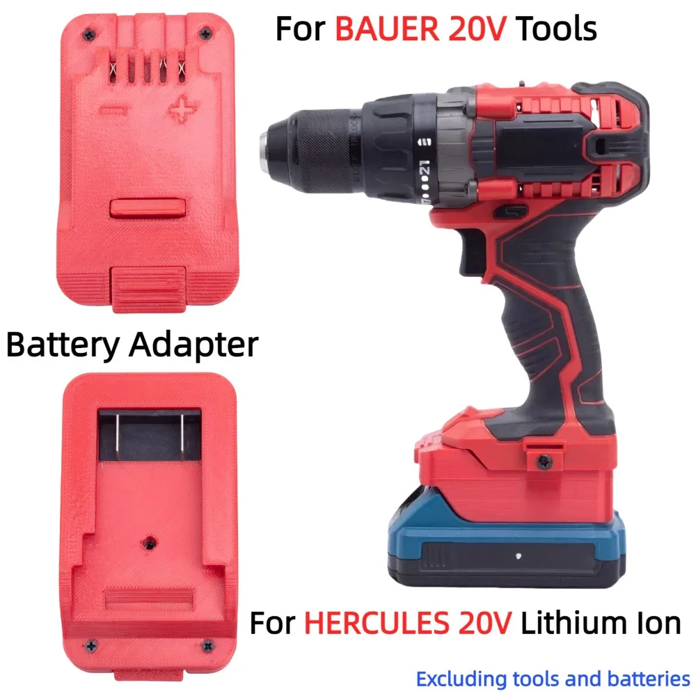 

Battery Compatible Adapters For HERCULES 20V Li-ion TO BAUER 20V electricity Brushless Cordless Drill Tools (Only Adapter)