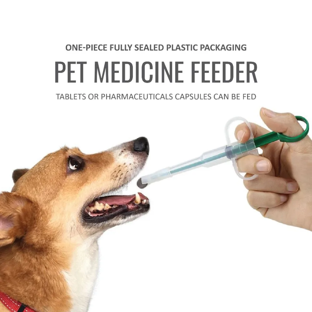 Dispenser Medicine Water Syringe Pet Syringe Tablet Pill Gun Piller Push for Milk Syringe Dog Cat Tube Feeder Tools Accessories