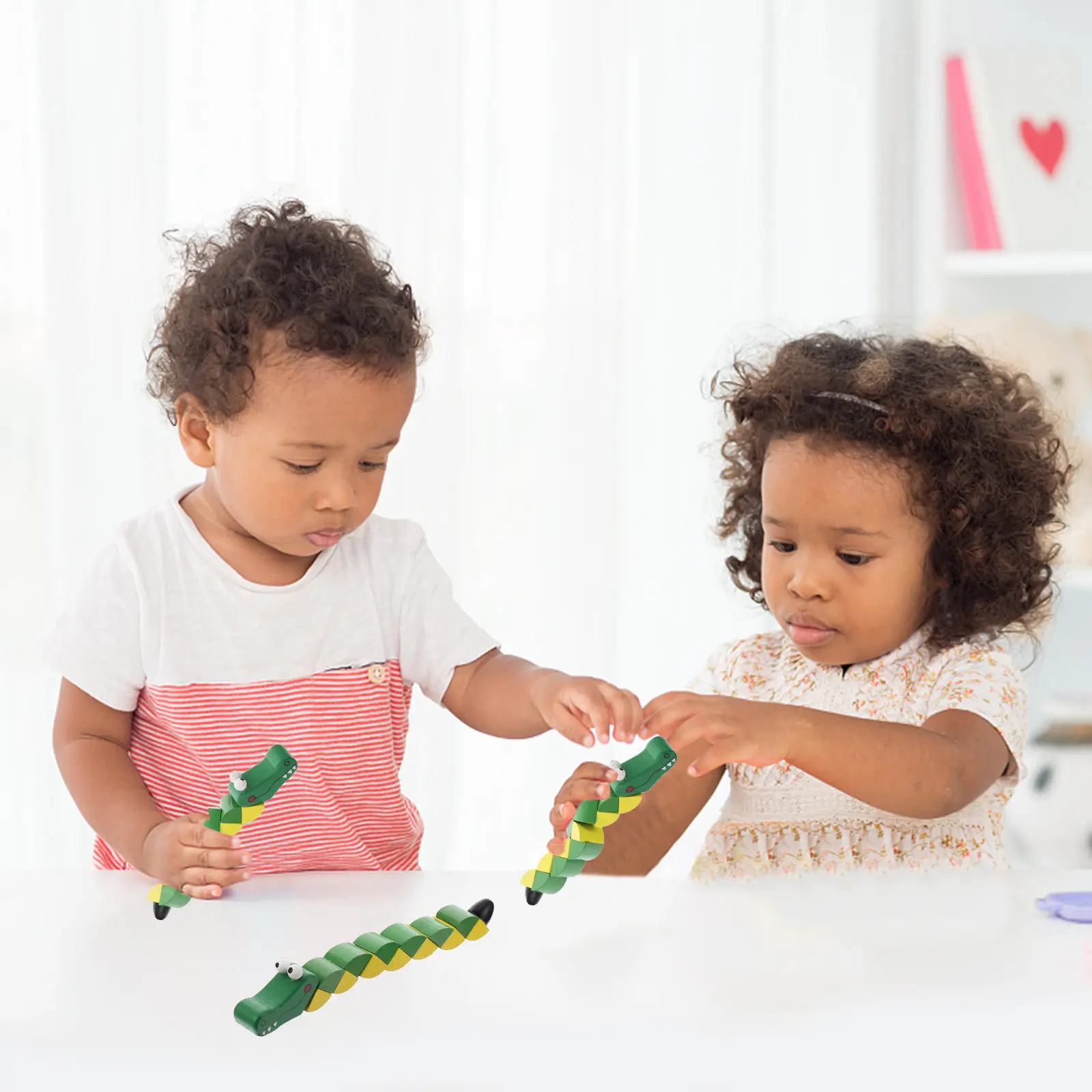 

3Pcs Wood Twisting Puzzle Set Preschool Education Color Recognition Kids Development Twisting Building Blocks