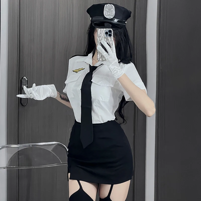 

Сексуальный костюм Pure Desire Lady Police20 orm loween, костюм для ночного клуба, бара, КТВ, сцена GOGO, инструктор, комплект Air Steward, женский Fa...