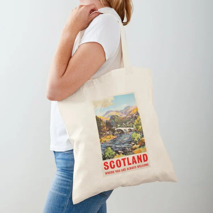 Railway Poster Scotland Tote Bag