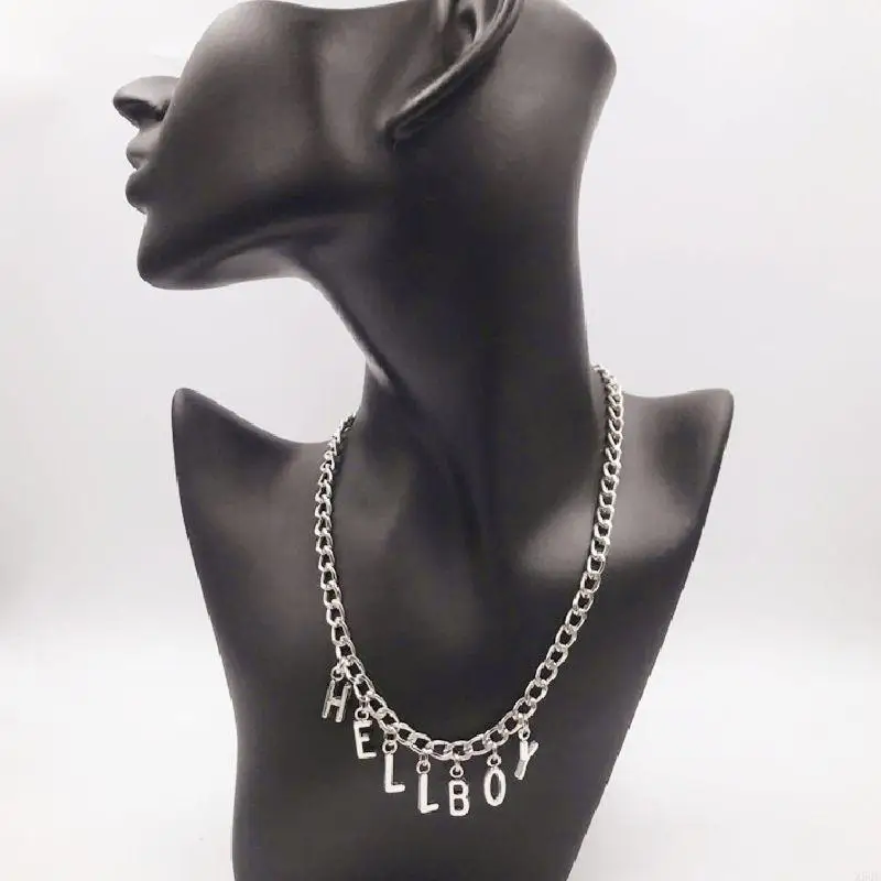

Silver Letter Pendant Choker Necklace Fashion for Friend Women