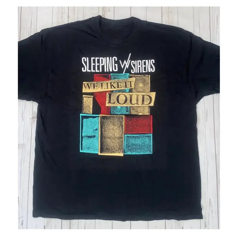 Sleeping with Sirens We like it loud Fan Black T Shirt OM266