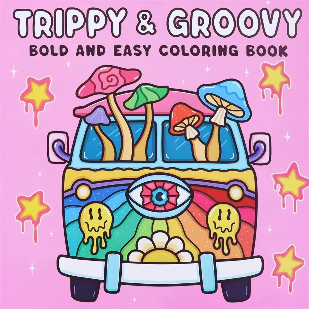 Livro de colorir trippy groovy de alta qualidade, criaturas assustadoras, pintura, presente, livro de pintura adorável para adultos e adolescentes