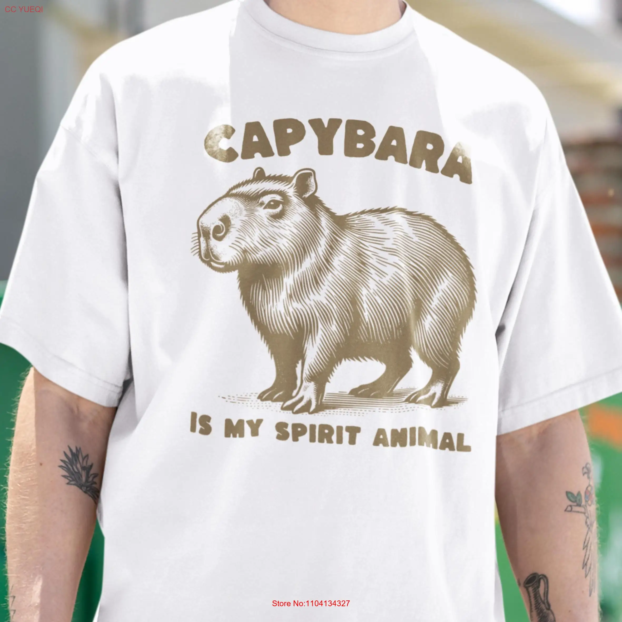 

Capybara Is My Spirit Animal T Shirt Lover Cute Vintage Funny Quotes long or short sleeves